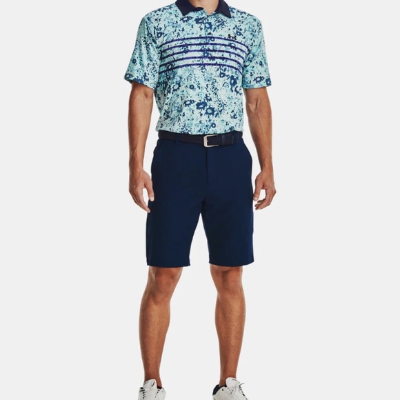 UNDER ARMOUR The Playoff Polo shirt loose fit breathable UPF 40 blue size XXL - Picture 13 of 13